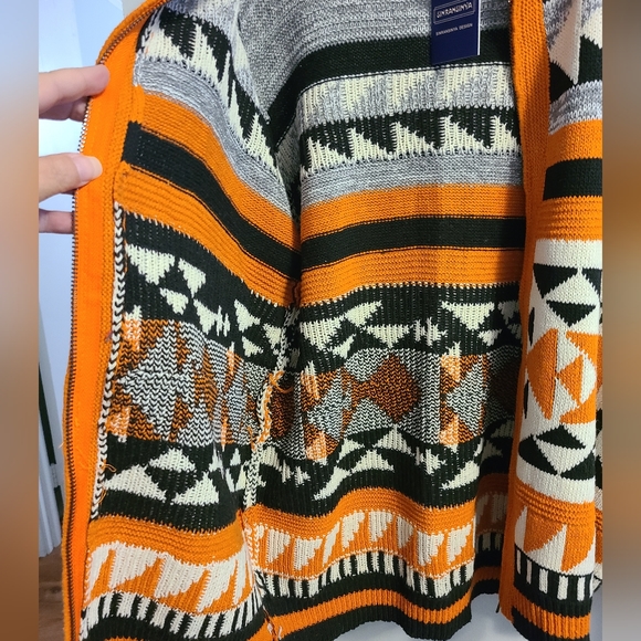 Aztec Zip Sweater Cardigan Medium - Picture 6 of 15
